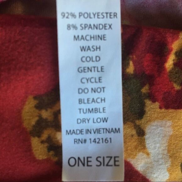 LulaRoe Ultra Soft Stretchy Angel Heart Leggings - Picture 6 of 7